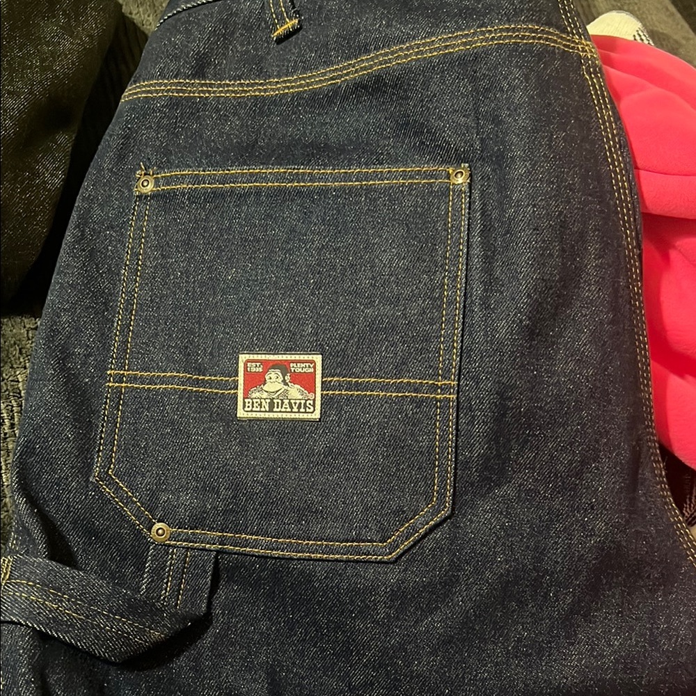 Ben Davis Blue Relaxed Jeans with Contrasting Stitching